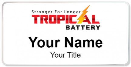 Custom name badges for Tropical Battery