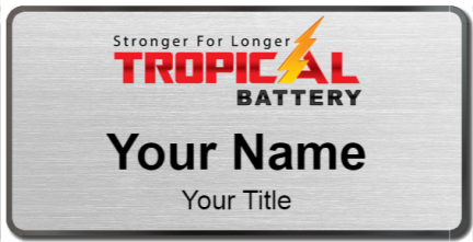 Custom name badges for Tropical Battery