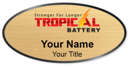 Custom name badges for Tropical Battery