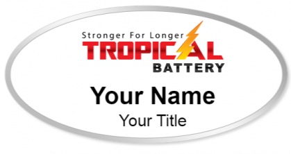 Custom name badges for Tropical Battery