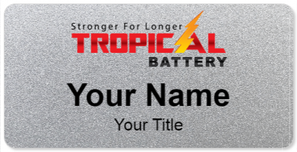 Custom name badges for Tropical Battery