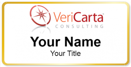 Custom name badges for VeriCarta Consulting