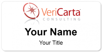 Custom name badges for VeriCarta Consulting