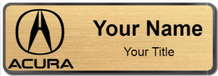 Custom name badges for Acura