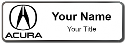 Custom name badges for Acura