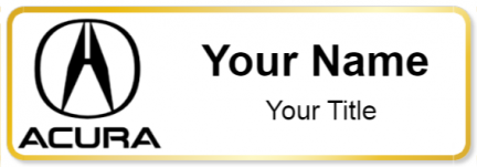 Custom name badges for Acura