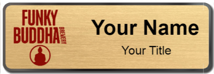 Custom name badges for Funky Buddha Brewery