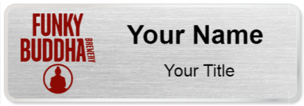 Custom name badges for Funky Buddha Brewery
