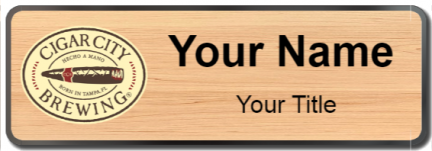 Custom name badges for Cigar City Brewing