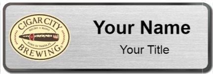 Custom name badges for Cigar City Brewing