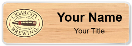 Custom name badges for Cigar City Brewing
