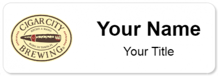 Custom name badges for Cigar City Brewing