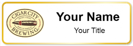 Custom name badges for Cigar City Brewing