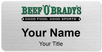 Custom name badges for Beef O Bradys