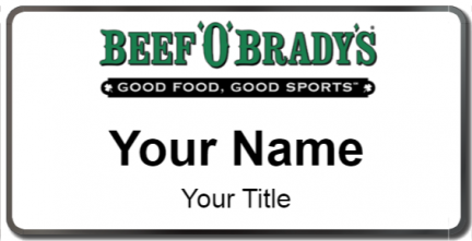 Custom name badges for Beef O Bradys