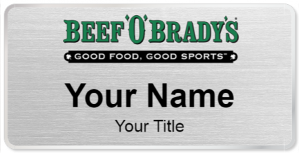Custom name badges for Beef O Bradys