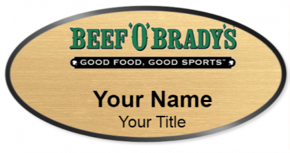 Custom name badges for Beef O Bradys