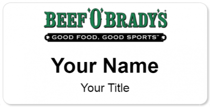 Custom name badges for Beef O Bradys