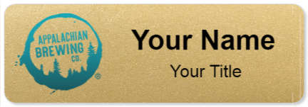 Custom name badges for Appalachian Brewing Company