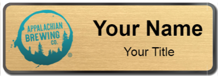 Custom name badges for Appalachian Brewing Company