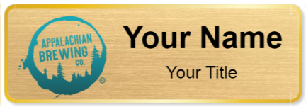 Custom name badges for Appalachian Brewing Company
