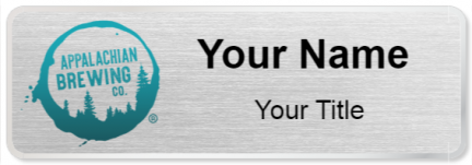 Custom name badges for Appalachian Brewing Company