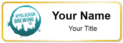 Custom name badges for Appalachian Brewing Company