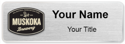 Custom name badges for Muskoka Brewery