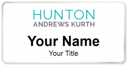 Custom name badges for Hunton Andrews Kurth