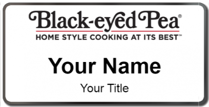 Custom name badges for Black eyed Pea