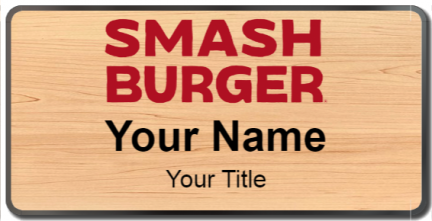 Custom name badges for Smash Burger
