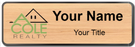 Custom name badges for A Cole Realty