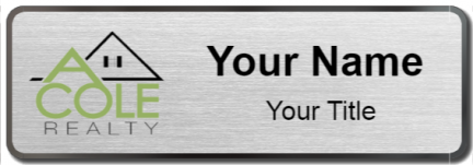 Custom name badges for A Cole Realty