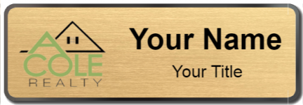 Custom name badges for A Cole Realty