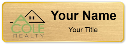 Custom name badges for A Cole Realty