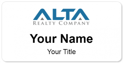 Custom name badges for Alta Realty Company