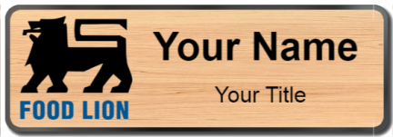 Custom name badges for Food Lion