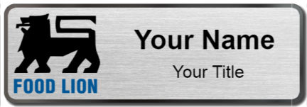 Custom name badges for Food Lion