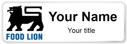 Custom name badges for Food Lion