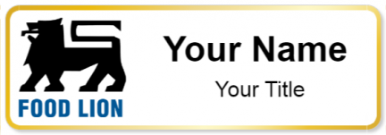 Custom name badges for Food Lion