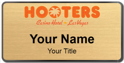 Custom name badges for Hooters Hotel