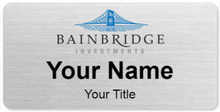 Custom name badges for Bainbridge Investments