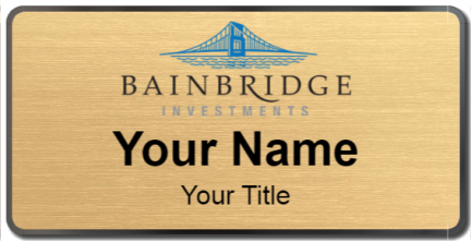 Custom name badges for Bainbridge Investments