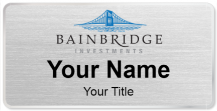 Custom name badges for Bainbridge Investments