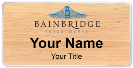 Custom name badges for Bainbridge Investments