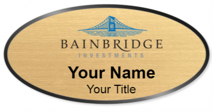 Custom name badges for Bainbridge Investments