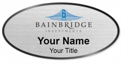 Custom name badges for Bainbridge Investments