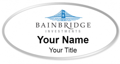 Custom name badges for Bainbridge Investments