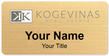 Custom name badges for Kogevinas Real Estate
