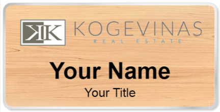 Custom name badges for Kogevinas Real Estate
